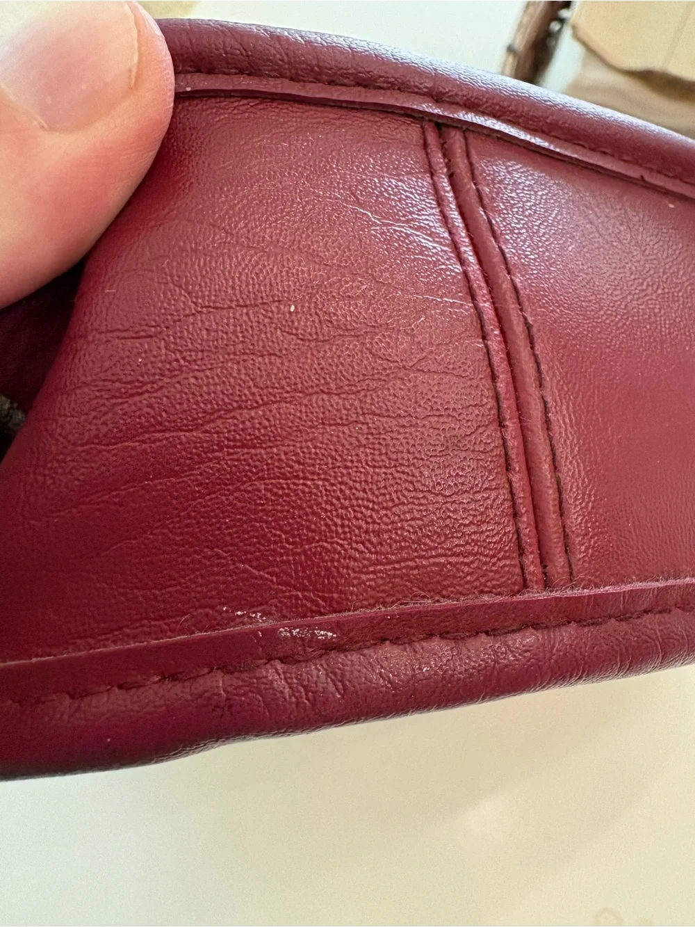 Coach Vintage Red Leather Hobo Shoulder Bag